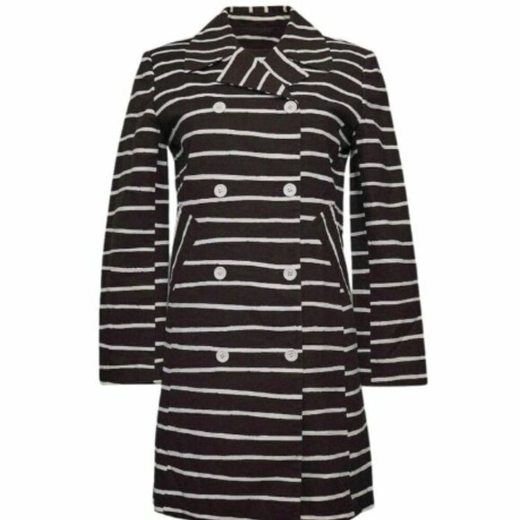 Isaac Mizrahi Brown & White Striped Blazer – Size 4 - Picture 17 of 17